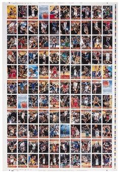 1996-97 Topps Basketball Uncut Sheet (110) - Including Kobe & Iverson Rookie Card!